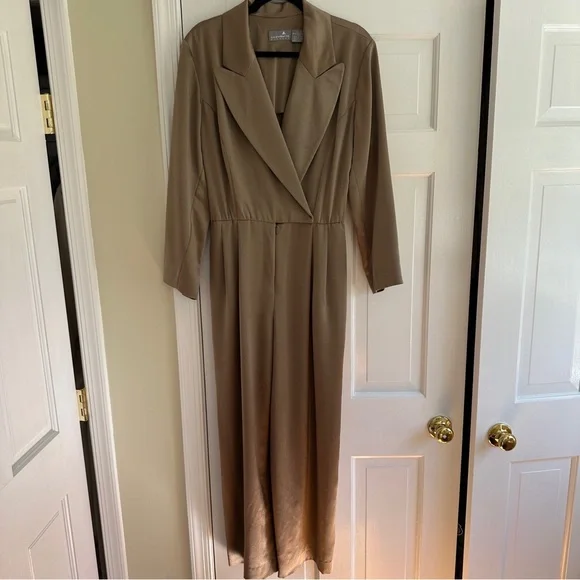 Vintage Liz Claiborne Gold Jumpsuit - Picture 1 of 10
